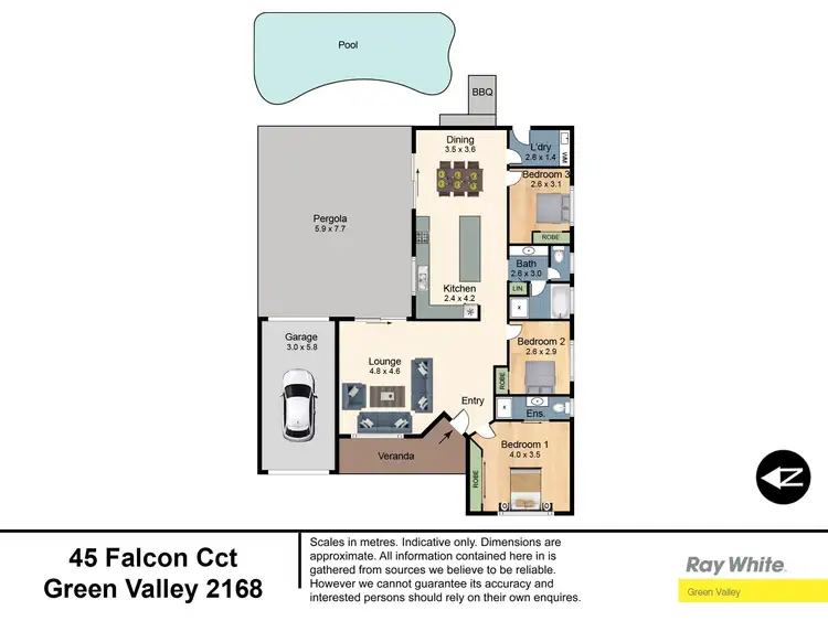 Floorplan of Homely house listing, 45 Falcon Circuit, Green Valley NSW 2168
