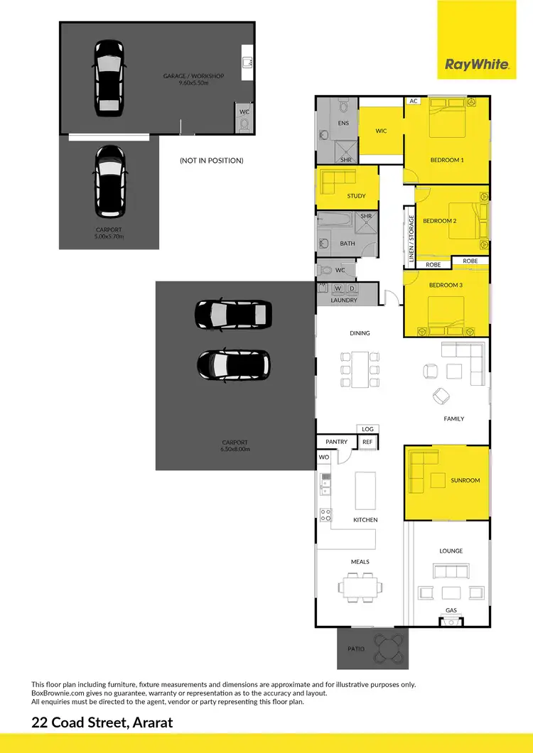 Floorplan of Homely house listing, 22 Coad Street, Ararat VIC 3377