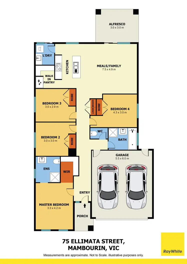 Floorplan of Homely house listing, 75 Ellimatta Road, Mambourin VIC 3024