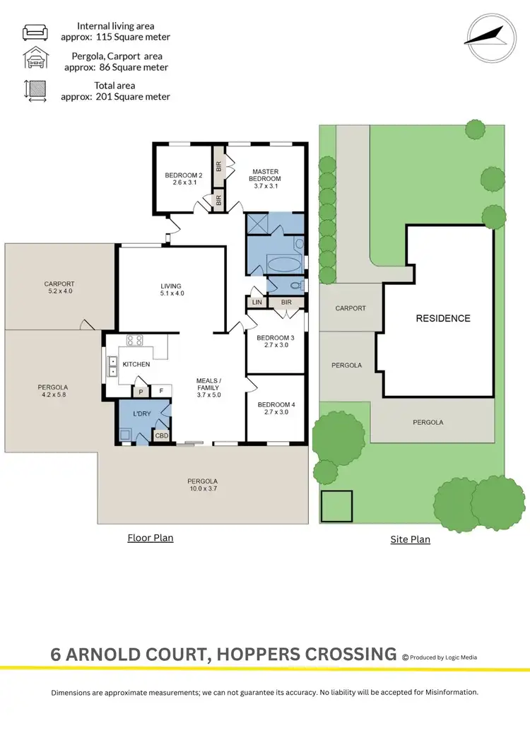 Floorplan of Homely house listing, 6 Arnold Court, Hoppers Crossing VIC 3029