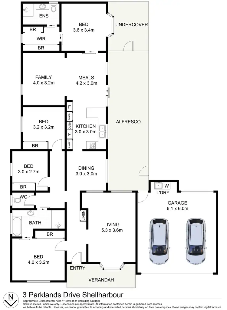 Floorplan of Homely house listing, 3 Parklands Drive, Shellharbour NSW 2529