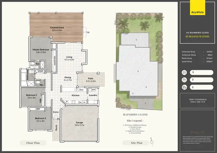 Floorplan of Homely house listing, 45 Rainbird Close, Burleigh Waters QLD 4220