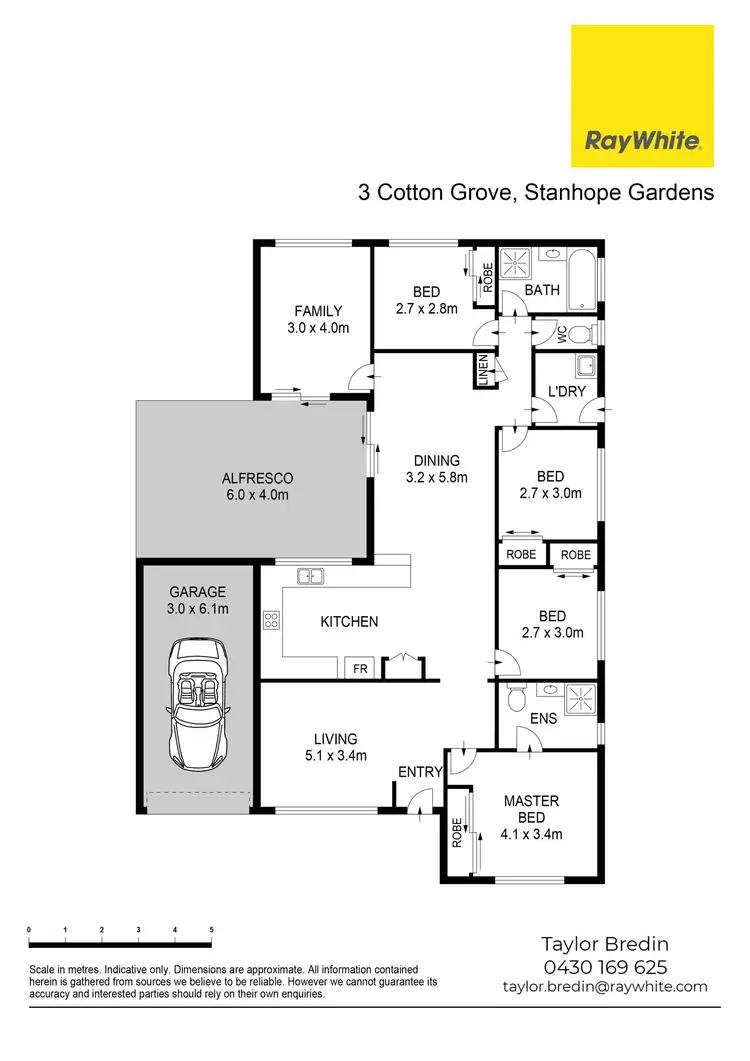 Floorplan of Homely house listing, 3 Cotton Grove, Stanhope Gardens NSW 2768