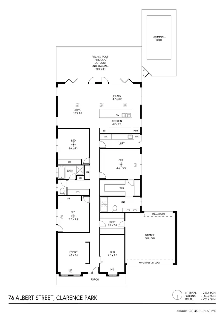 Floorplan of Homely house listing, 76 Albert Street, Clarence Gardens SA 5039