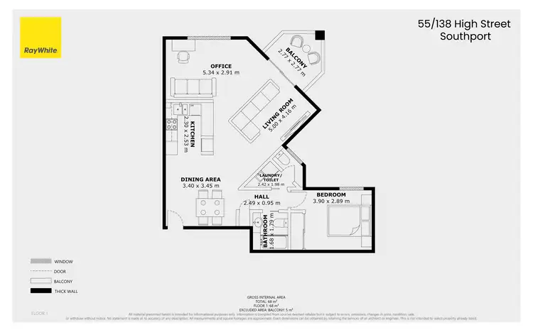 Floorplan of Homely apartment listing, 55/138 High Street, Southport QLD 4215
