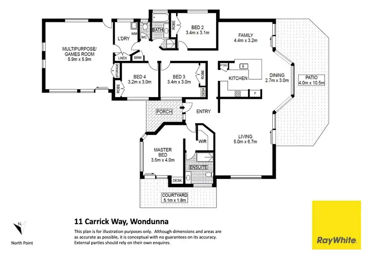 Floorplan of Homely house listing, 11 Carrick Way, Wondunna QLD 4655