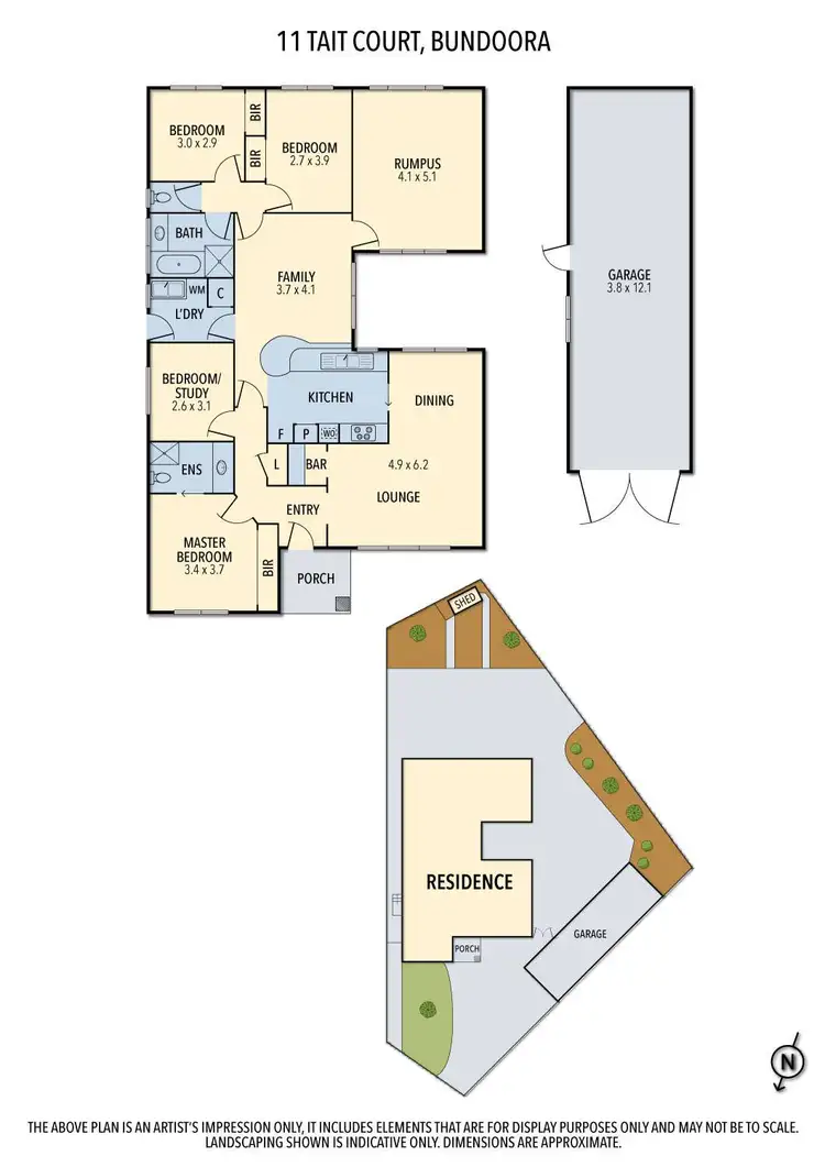 Floorplan of Homely house listing, 11 Tait Court, Bundoora VIC 3083
