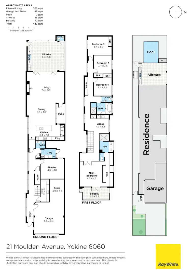 Floorplan of Homely house listing, 21 Moulden Avenue, Yokine WA 6060