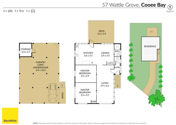 Floorplan of Homely house listing, 57 Wattle Grove, Cooee Bay QLD 4703
