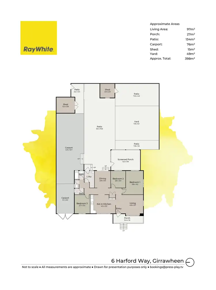 Floorplan of Homely house listing, 6 Harford Way, Girrawheen WA 6064