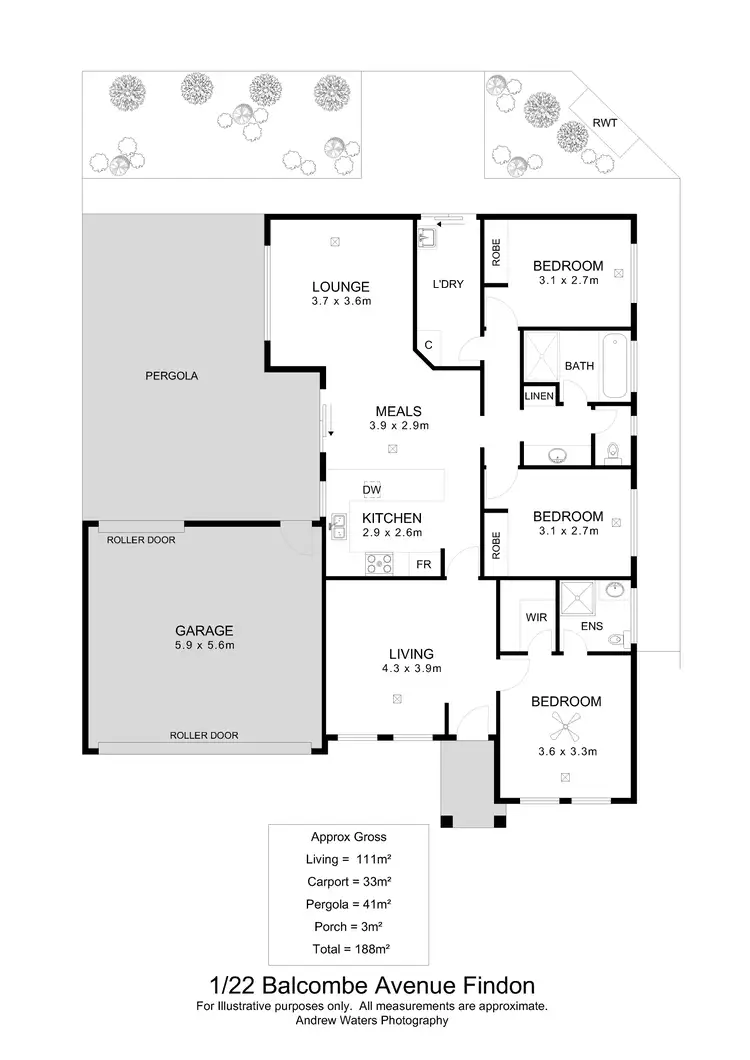 Floorplan of Homely house listing, 1/22 Balcombe Avenue, Findon SA 5023