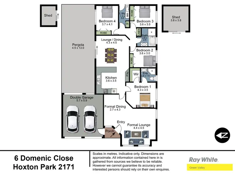 Floorplan of Homely house listing, 6 Domenic Close, Hoxton Park NSW 2171