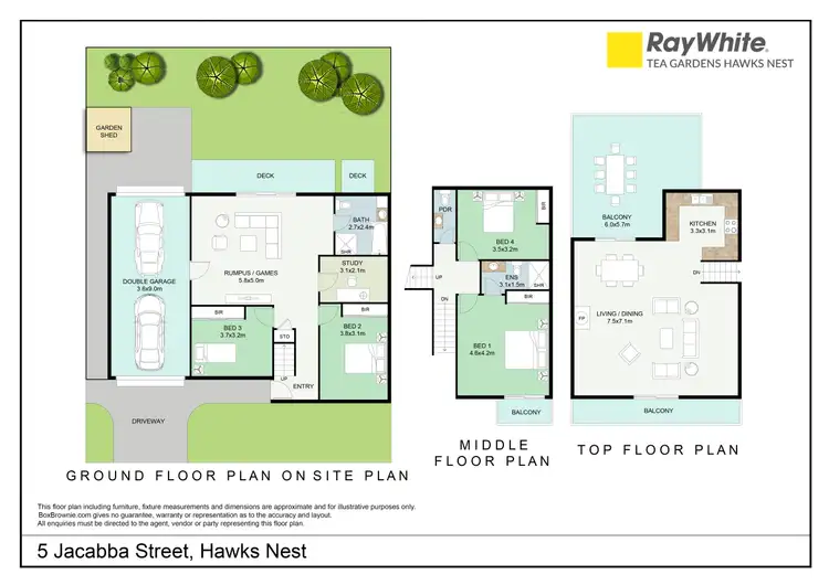 Floorplan of Homely house listing, 5 Jacabba Street, Hawks Nest NSW 2324