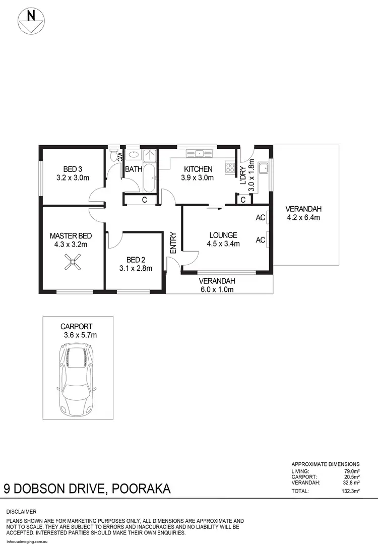 Floorplan of Homely house listing, 9 Dobson Drive, Pooraka SA 5095