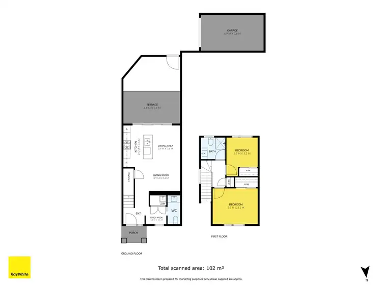 Floorplan of Homely townhouse listing, 5/103-105 St Vigeons Road, Reservoir VIC 3073