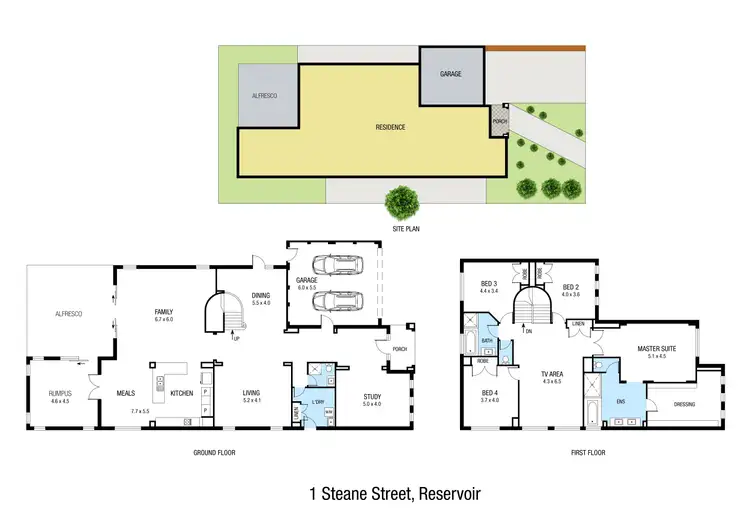 Floorplan of Homely house listing, 1 Steane Street, Reservoir VIC 3073