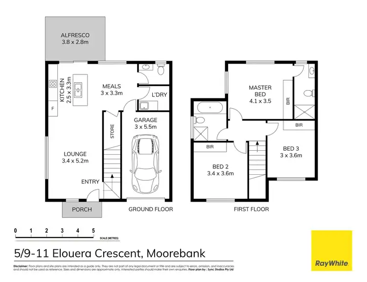 Floorplan of Homely townhouse listing, 5/9 Elouera Crescent, Moorebank NSW 2170