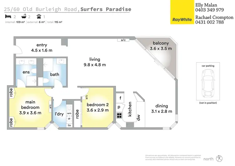 Floorplan of Homely apartment listing, 25/60 Old Burleigh Road, Surfers Paradise QLD 4217