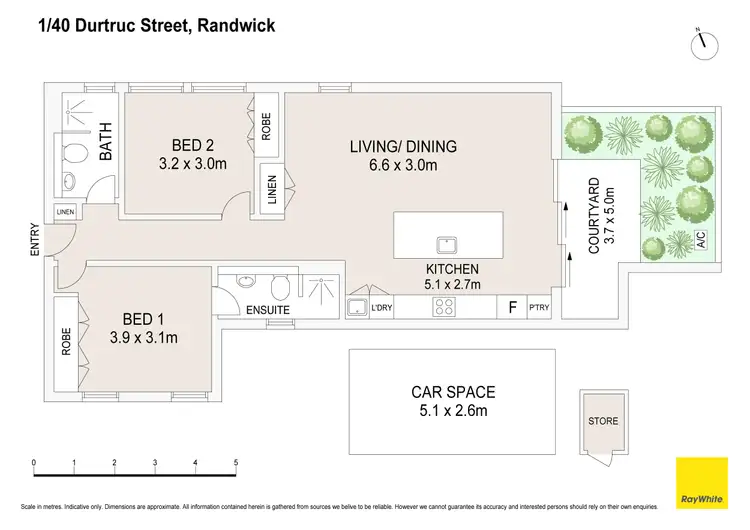 Floorplan of Homely apartment listing, 1/40 Dutruc Street, Randwick NSW 2031