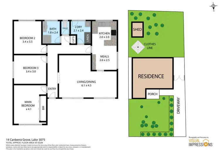 Floorplan of Homely house listing, 14 Canberra Grove, Lalor VIC 3075