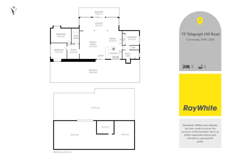 Floorplan of Homely rural property listing, 75 Telegraph Hill Road, Goulburn NSW 2580