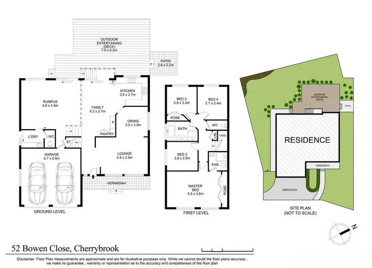 Floorplan of Homely house listing, 52 Bowen Close, Cherrybrook NSW 2126