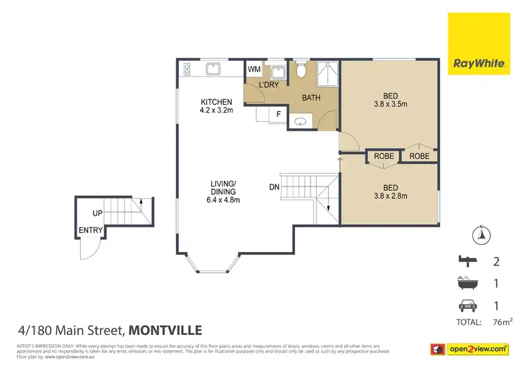Floorplan of Homely unit listing, 4/180 Main Street, Montville QLD 4560