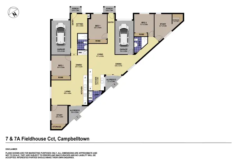 Floorplan of Homely land listing, LOT 1&2, 7A Fieldhouse Circuit, Campbelltown NSW 2560