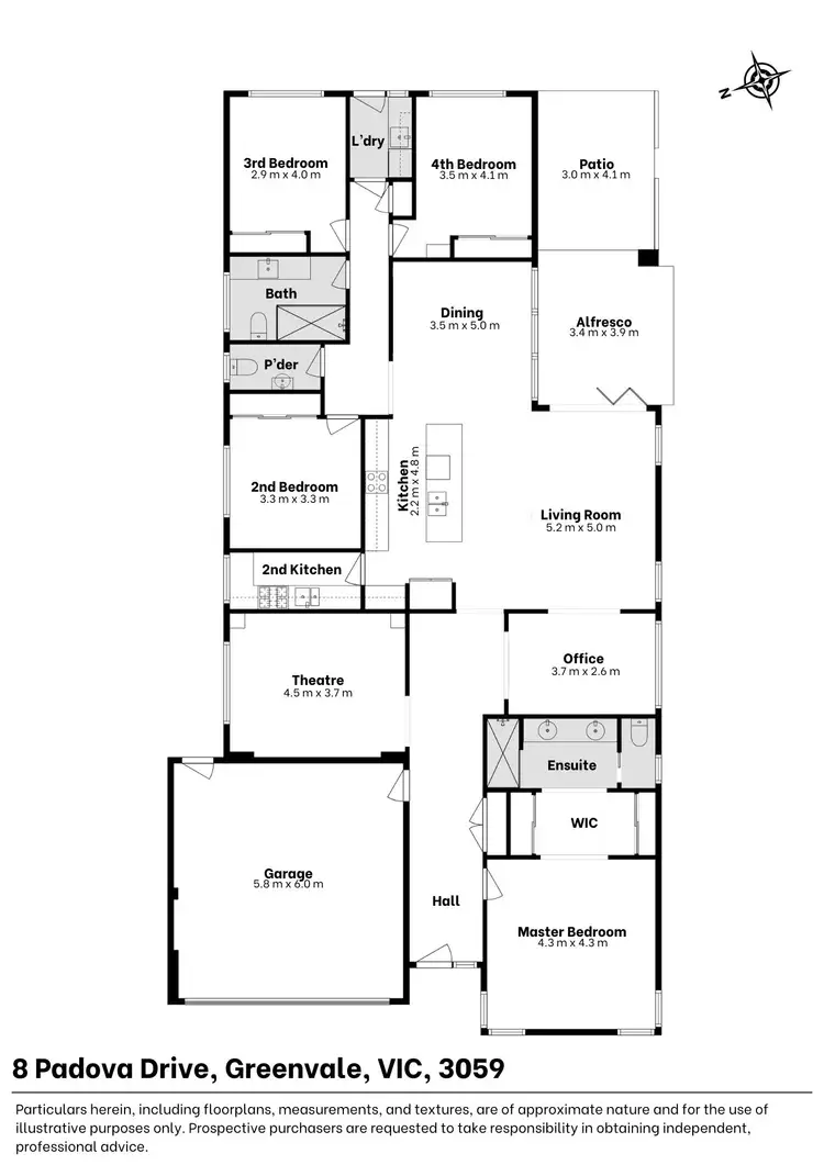 Floorplan of Homely house listing, 8 Padova Drive, Greenvale VIC 3059