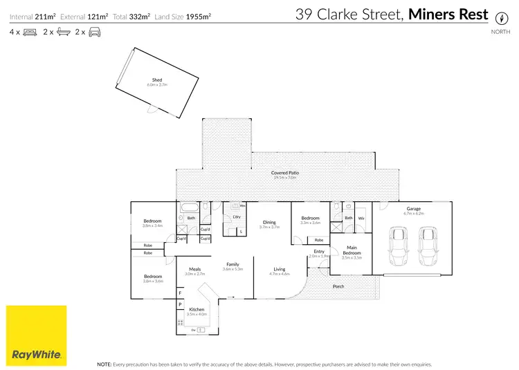 Floorplan of Homely house listing, 39 Clarke Street, Miners Rest VIC 3352