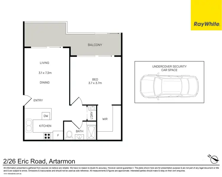 Floorplan of Homely unit listing, 2/26 Eric Road, Artarmon NSW 2064