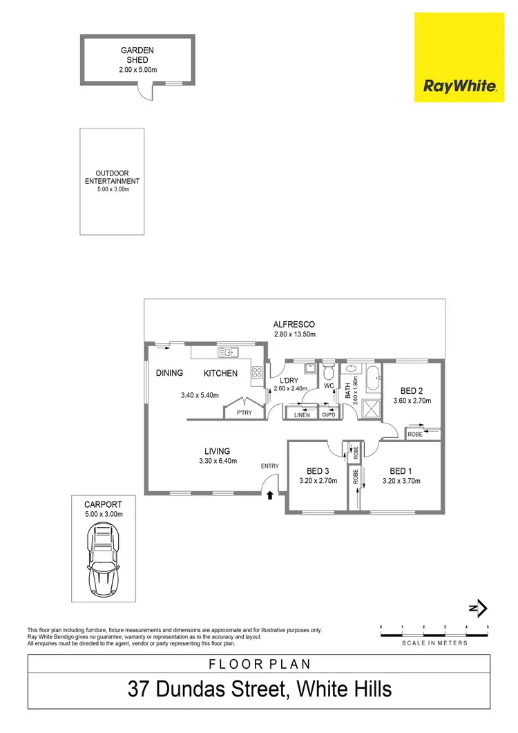Floorplan of Homely house listing, 37 Dundas Street, White Hills VIC 3550