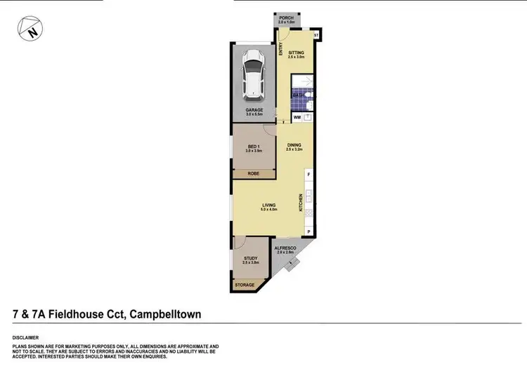 Floorplan of Homely house listing, 1/7A Fieldhouse Circuit, Campbelltown NSW 2560