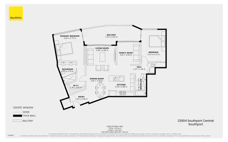 Floorplan of Homely apartment listing, 23904/5 Lawson Street, Southport QLD 4215