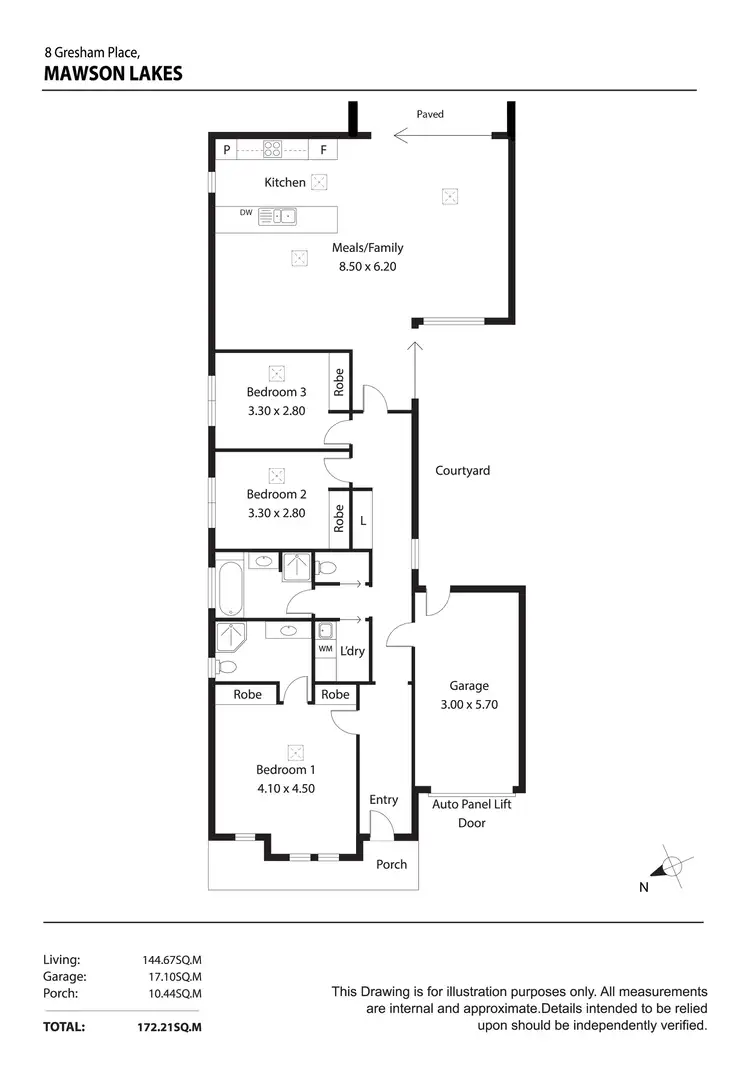 Floorplan of Homely house listing, 8 Gresham Place, Mawson Lakes SA 5095