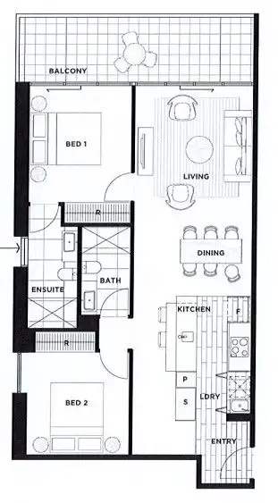 Floorplan of Homely apartment listing, 71/260 City Walk, City ACT 2601