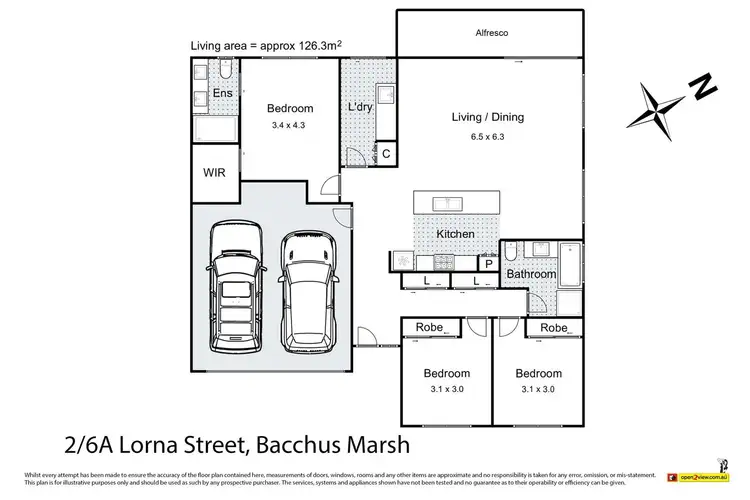 Floorplan of Homely unit listing, 2/6A Lorna Street, Bacchus Marsh VIC 3340