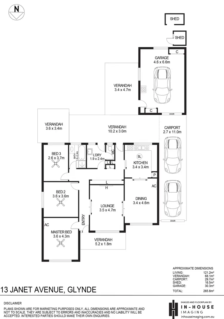 Floorplan of Homely house listing, 13 Janet Avenue, Glynde SA 5070