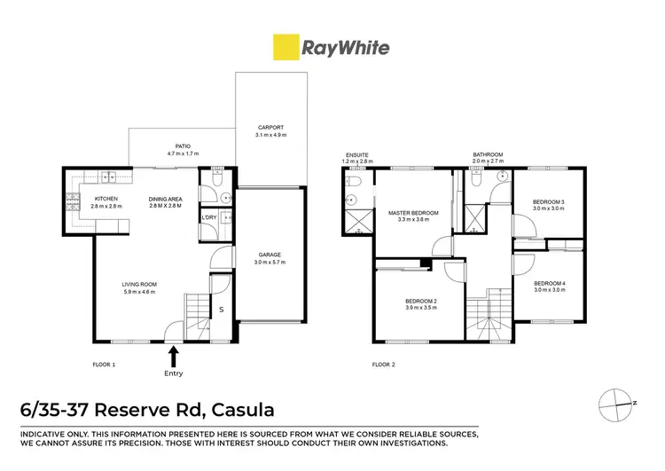 Floorplan of Homely townhouse listing, 6/35 & 37 Reserve Road, Casula NSW 2170