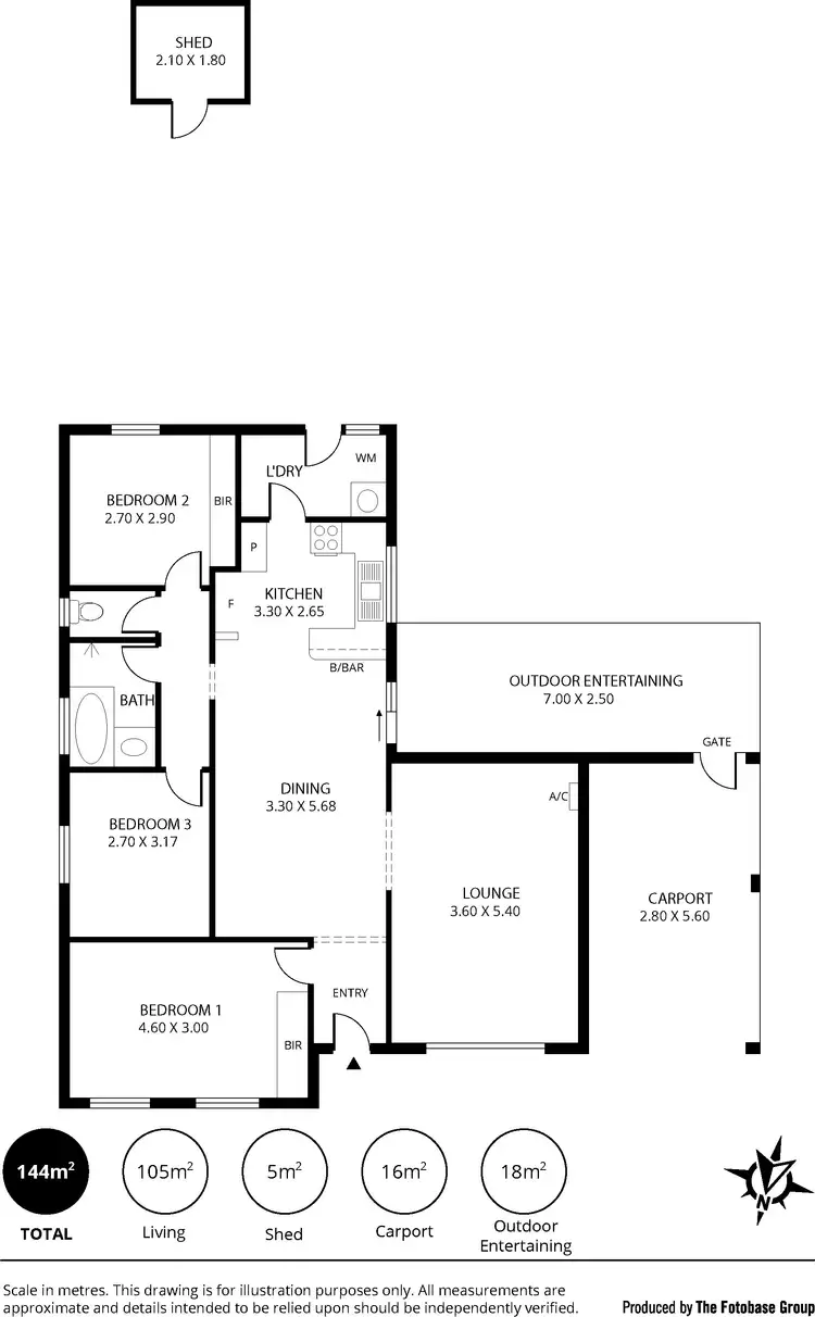 Floorplan of Homely house listing, 7 Lana Street, Reynella SA 5161