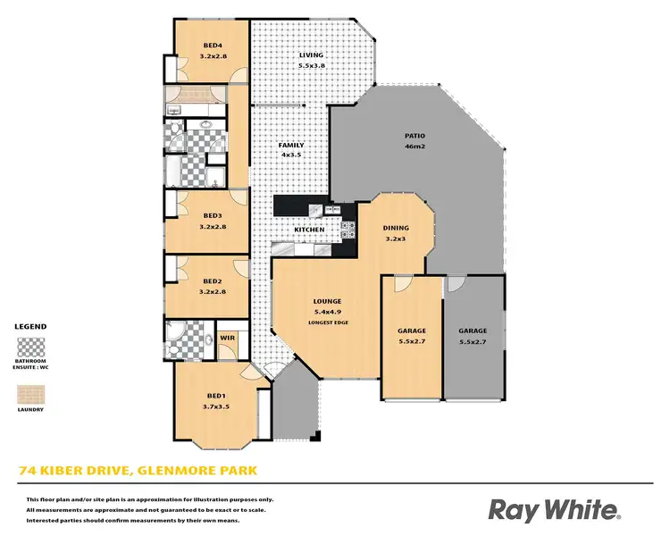 Floorplan of Homely house listing, 74 Kiber Drive, Glenmore Park NSW 2745