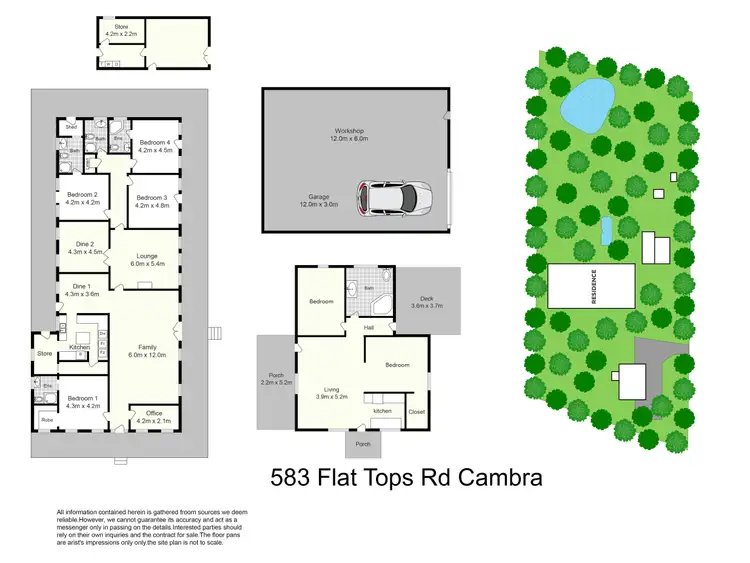 Floorplan of Homely house listing, 583 Flat Tops Road, Cambra Via, Dungog NSW 2420