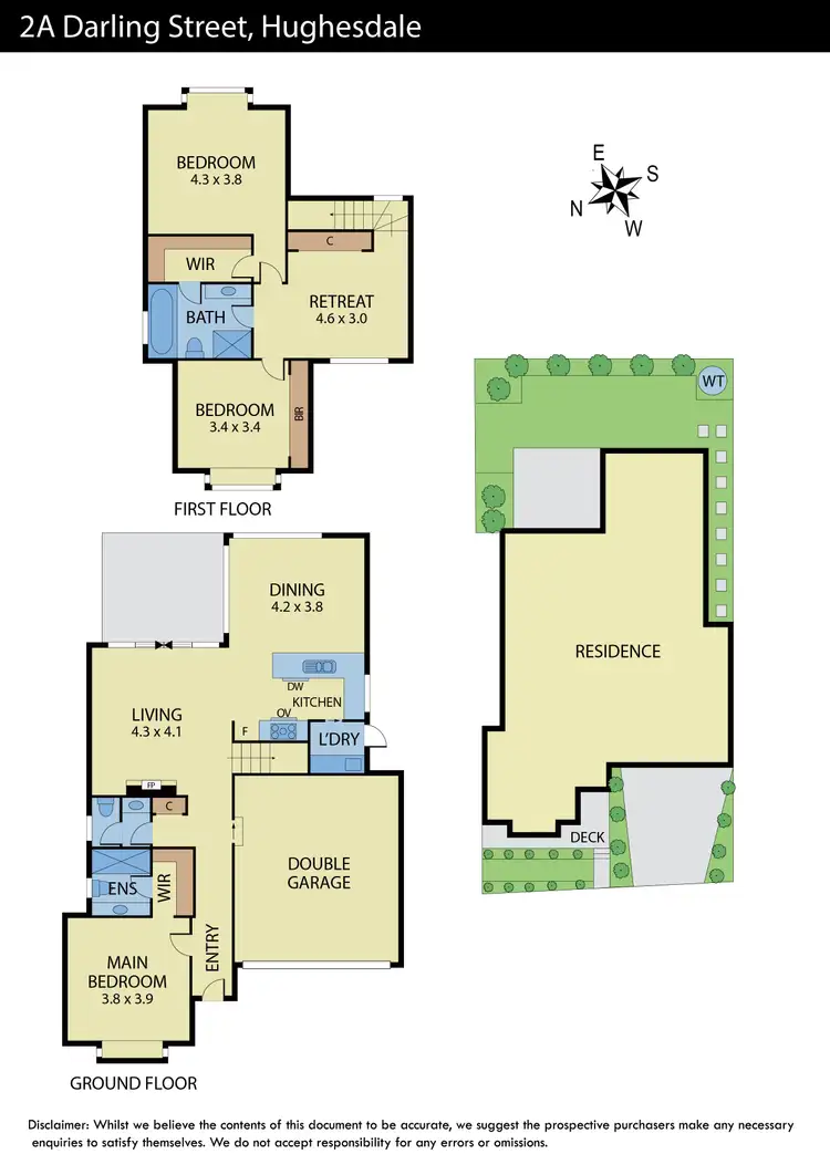Floorplan of Homely townhouse listing, 2a Darling Street, Hughesdale VIC 3166