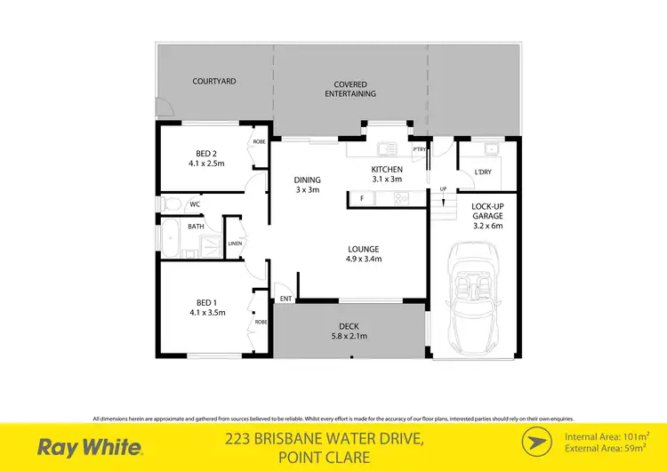 Floorplan of Homely villa listing, 5/223 Brisbane Water Drive, Point Clare NSW 2250