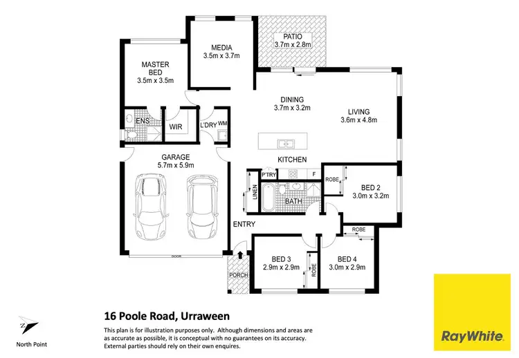Floorplan of Homely house listing, 16 Poole Road, Urraween QLD 4655