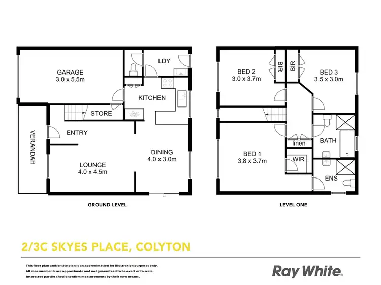 Floorplan of Homely townhouse listing, 2/3C Sykes Place, Colyton NSW 2760