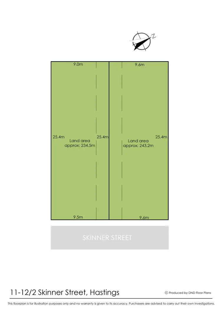 Floorplan of Homely land listing, Lot 11&12/2 Skinner Street, Hastings VIC 3915