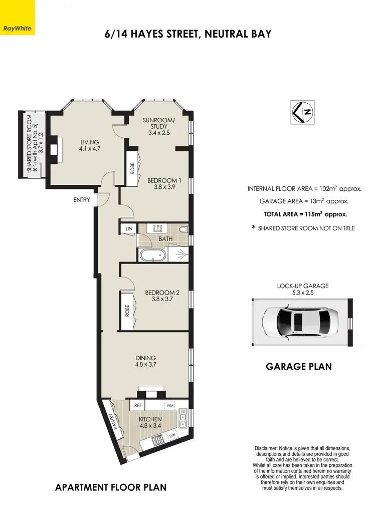 Floorplan of Homely apartment listing, 6/14 Hayes Street, Neutral Bay NSW 2089