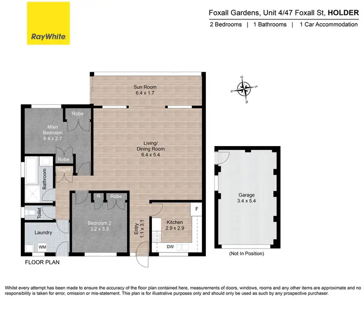 Floorplan of Homely townhouse listing, 4/47 Foxall Street, Holder ACT 2611