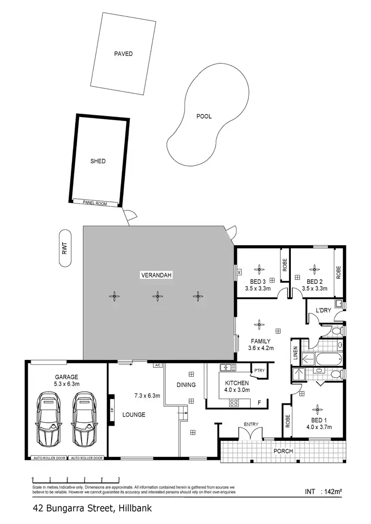 Floorplan of Homely house listing, 42 Bungarra Street, Hillbank SA 5112